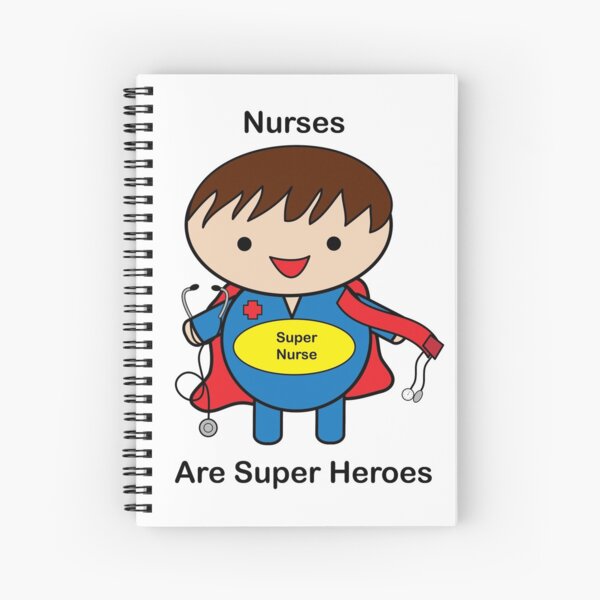 Nurse Super Hero Male Kawaii Spiral Notebook