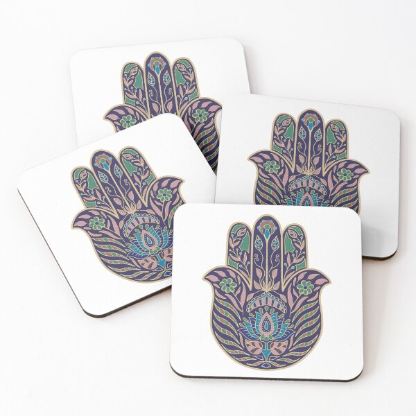 Item preview, Hamsa Hand Motif in Dark Blue designed and sold by Lisa Barry.