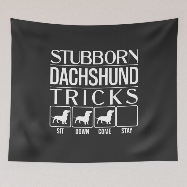 Item preview, Funny Dachshund Design: Stubborn Dachshund Tricks / Stubborn Dog Tricks, funny gift idea designed and sold by HEJAshirts.