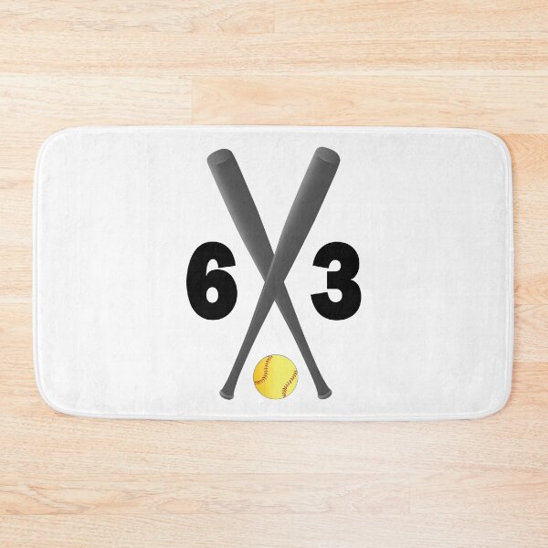 Item preview, Softball number 63 - sixty three with bats and ball designed and sold by AllShirts21.