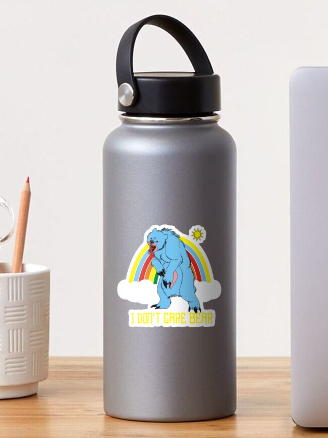 Thumbnail 1 of 3, Sticker, i don't care bear designed and sold by greenarmyman.