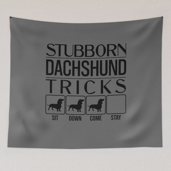 Item preview, Funny Dachshund Design: Stubborn Dachshund Tricks / Stubborn Dog Tricks, funny gift idea designed and sold by HEJAshirts.