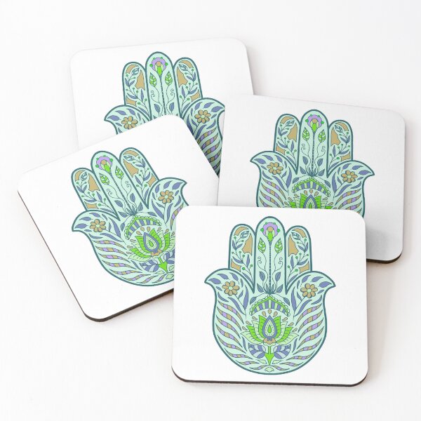 Item preview, Hamsa Hand Motif in Mint designed and sold by Lisa Barry.