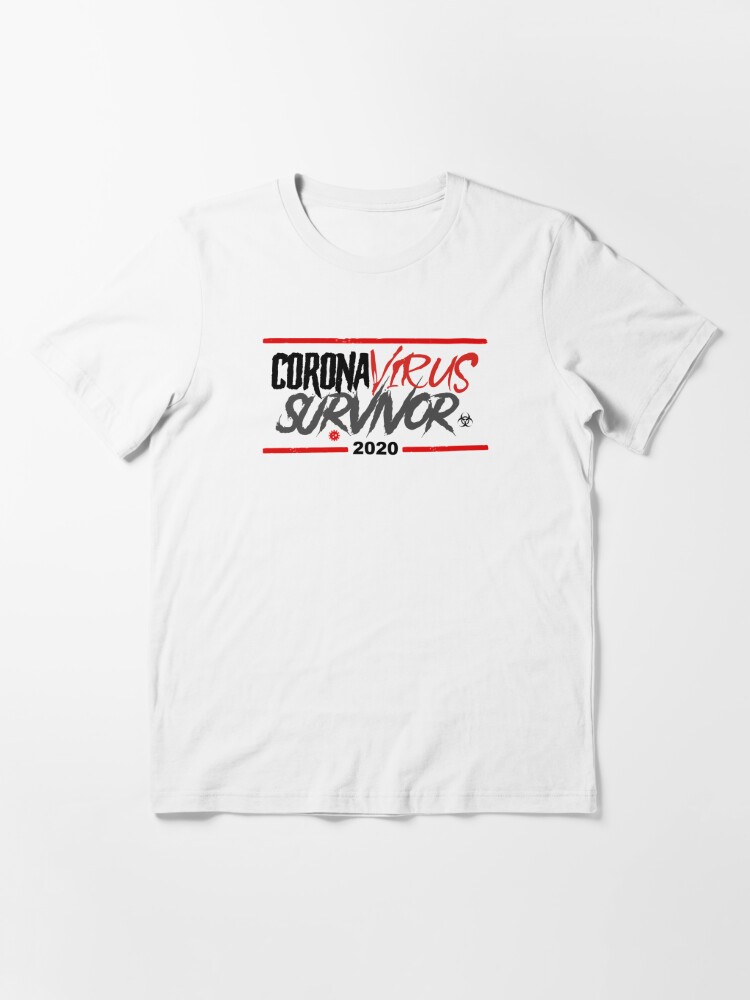 Coronavirus Covid-19 Survivor Viren Survivor Stay Home Corona T-shirt /à manches longues