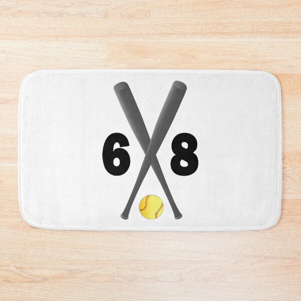 Item preview, Softball number 68 - sixty eight with bats and ball designed and sold by AllShirts21.