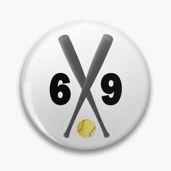 Item preview, Softball number 69 - sixty nine with bats and ball designed and sold by AllShirts21.