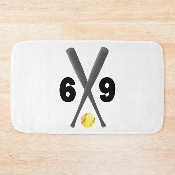 Item preview, Softball number 69 - sixty nine with bats and ball designed and sold by AllShirts21.