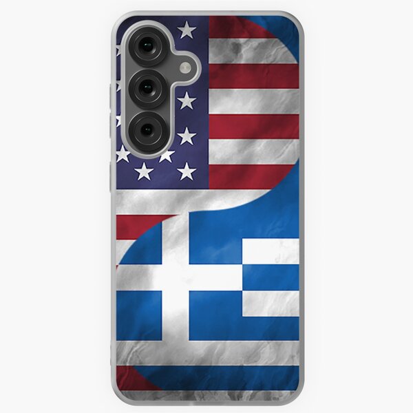Item preview, USA Greece Dual Yin Yang Flag designed and sold by ockshirts.