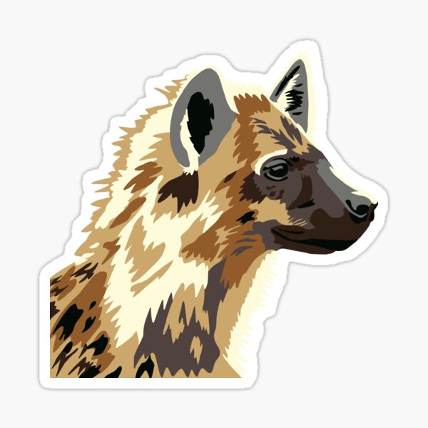 Spotted Hyena Portrait Sticker
