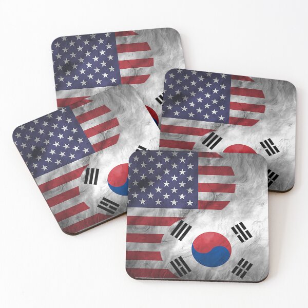 Item preview, USA Korea Dual Yin Yang Flag designed and sold by ockshirts.
