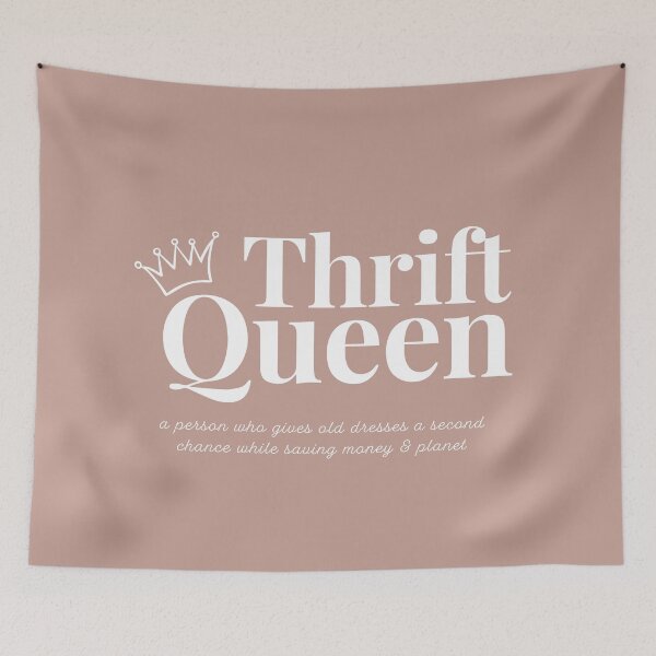 Item preview, "THRIFT QUEEN" for a Thrift Lover ( Dusty Pink ) designed and sold by bohovibes.