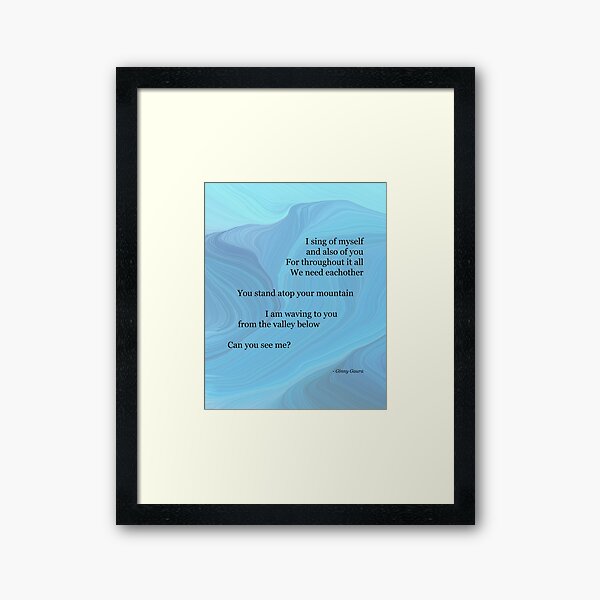 Item preview, I Sing of Myself Poem by Ginny Gaura designed and sold by Ginny Gaura.