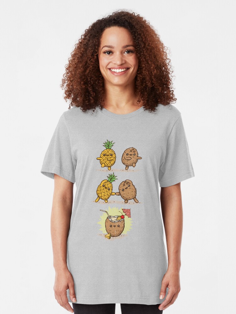 Alternate view of Pina Colada Recipe Slim Fit T-Shirt