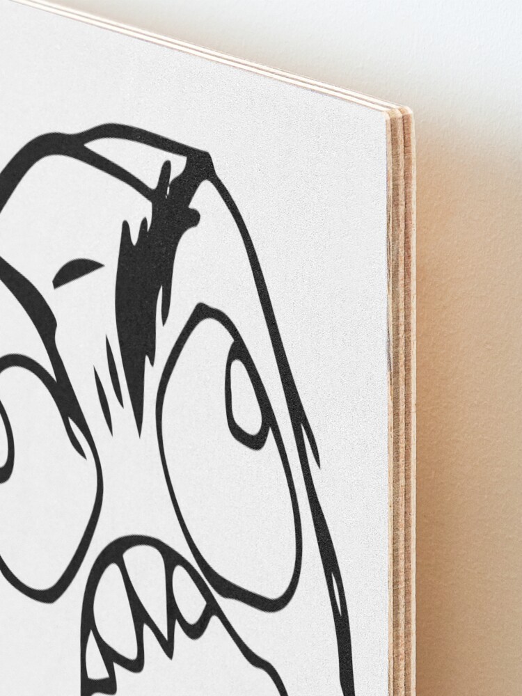 Troll Face Wood Print