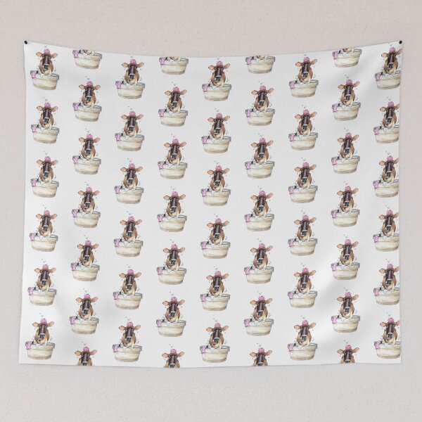 Item preview, Jersey Cow taking a Bubble Bath- Wash Tub Diva designed and sold by Julie Townsend.