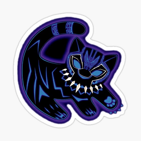 Black Cat Stripes Sticker