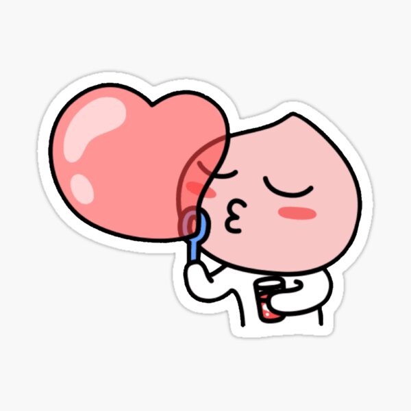 Apeach Balloon Sticker For Sale By Izzykang Redbubble 8923