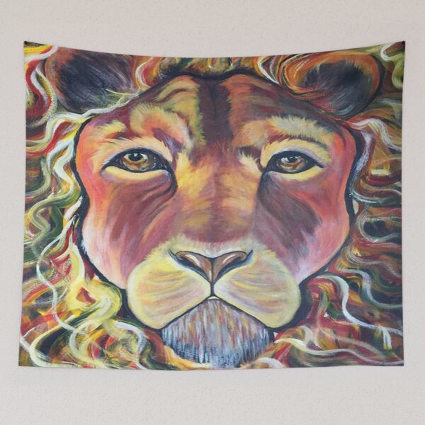 Artikelvorschau, Original Abstract Leo Lion Art Lebendige Farben Schöne Leinwanddrucke & Home Decor Geschenke entworfen und verkauft von tamdevo1.