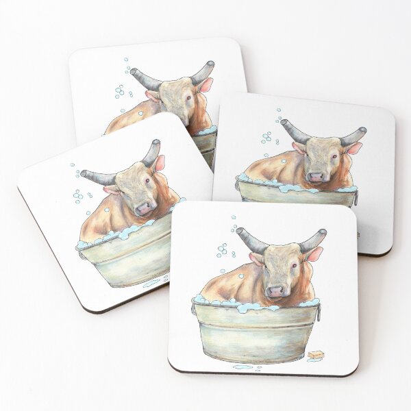 Item preview, Rodeo Brahman Bull taking a bubble bath- Sweet and LoveaBull designed and sold by Julie Townsend.