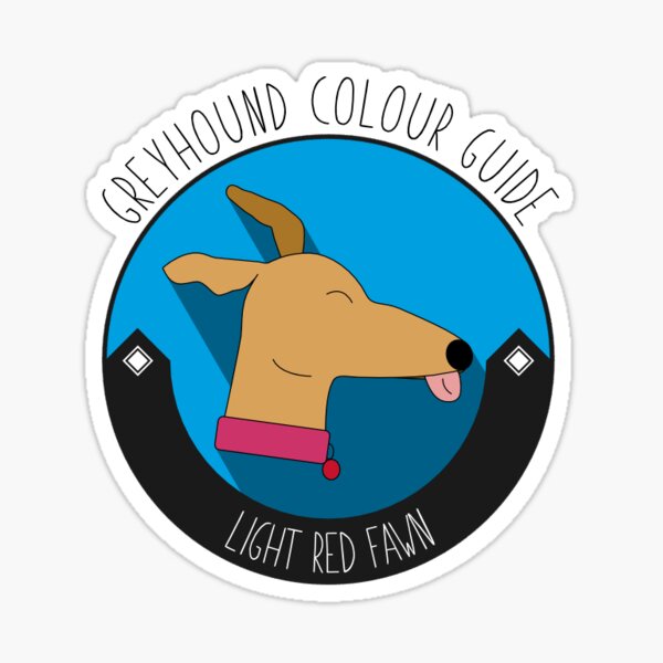 Greyhound Colour Guide - Light Red Fawn Sticker