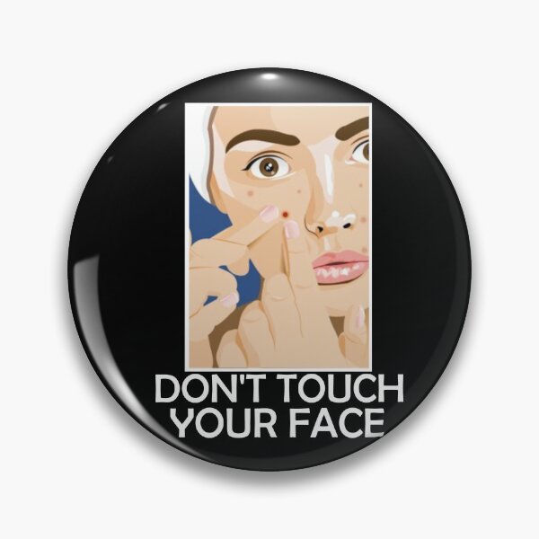 Item preview, Don't Touch Your Face-White text designed and sold by denini7.