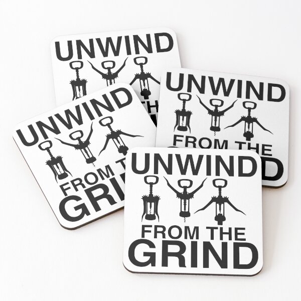 Item preview, Unwind From The Grind Wine Fitness designed and sold by CoolYule.