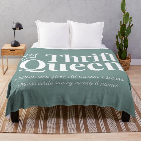 Item preview, Copy of "THRIFT QUEEN" for a Thrift Lover ( Dusty Blue  ) designed and sold by bohovibes.