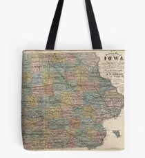 Vintage Map of Iowa (1875) Tote Bag