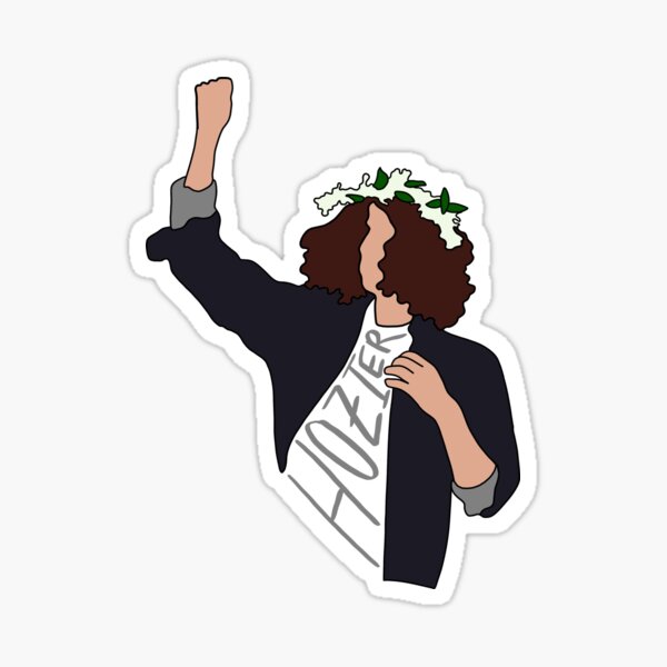 Hozier with Flower Crown Sticker