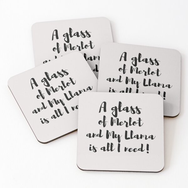 Item preview,  A Glass of Merlot and my Llama is all I Need! designed and sold by BluSquirrel.
