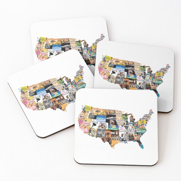 Item preview, Continental US Map of Broadway Shows designed and sold by broadwaycantdie.