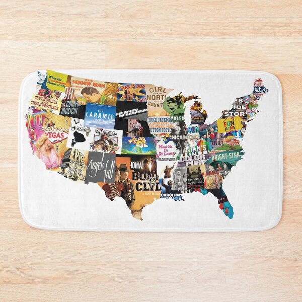 Item preview, Continental US Map of Broadway Shows designed and sold by broadwaycantdie.