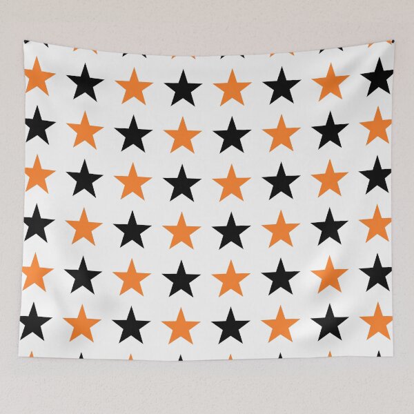 Item preview, Orange and Black Stars   designed and sold by lornakay.