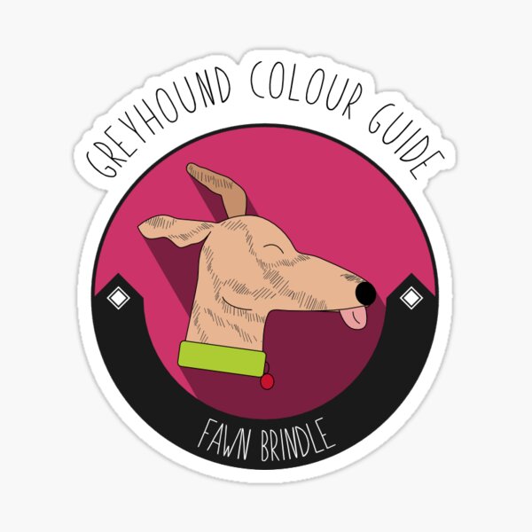 Greyhound Colour Guide - Fawn Brindle Sticker
