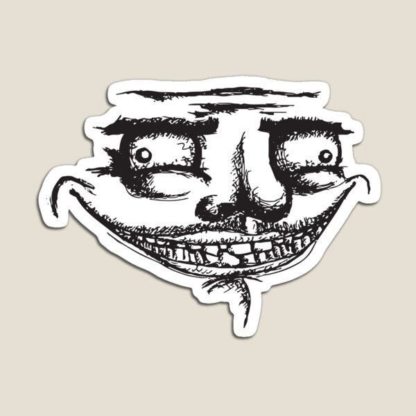 Crazy Troll Face Social Media | Magnet