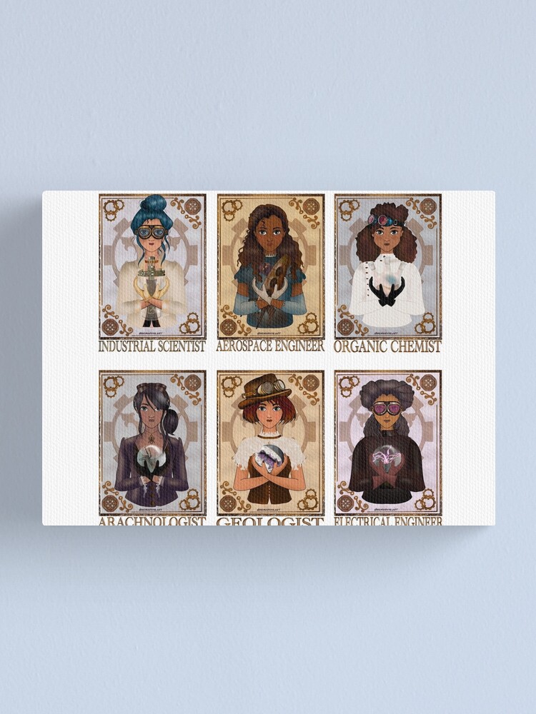 Alternate view of Women in Sciences (Steampunk Art) Canvas Print