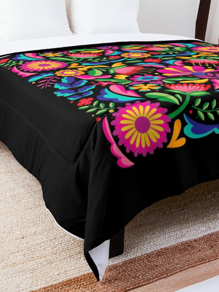 "Guerrero Mexico Mexican Flowers" Comforter by Fr33m4n1111 Redbubble