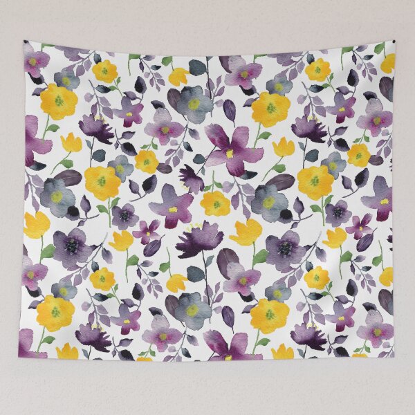 Item preview, purple and yellow romance designed and sold by paint-it-fun.