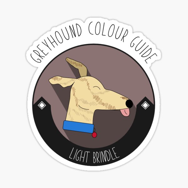 Greyhound Colour Guide - Light Brindle Sticker