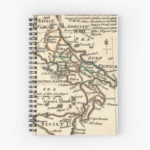 Item preview, Vintage Map of Italy (1758) designed and sold by BravuraMedia.