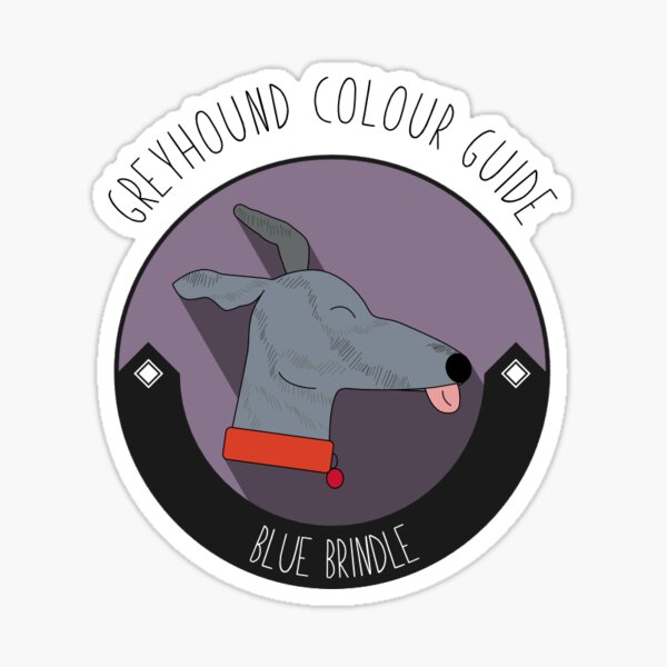 Greyhound Colour Guide - Blue Brindle Sticker