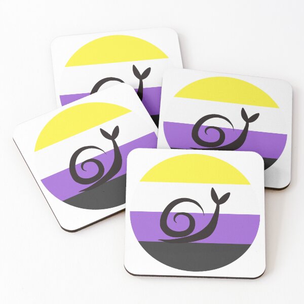 Item preview, Nonbinary Minimalist Pride Snail Logo designed and sold by PrideSnails.