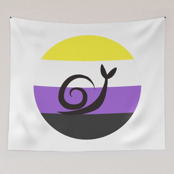Item preview, Nonbinary Minimalist Pride Snail Logo designed and sold by PrideSnails.