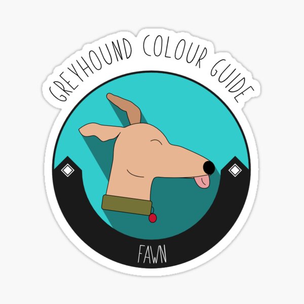 Greyhound Colour Guide - Fawn Sticker
