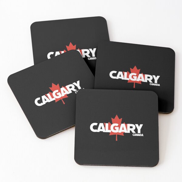 Item preview, Calgary - Canada including Red Maple Leaf Background designed and sold by agsduy.