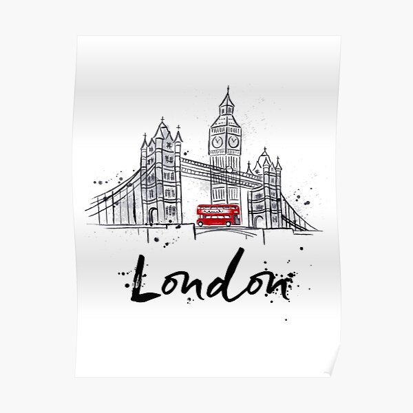 Londoner Stadt Poster