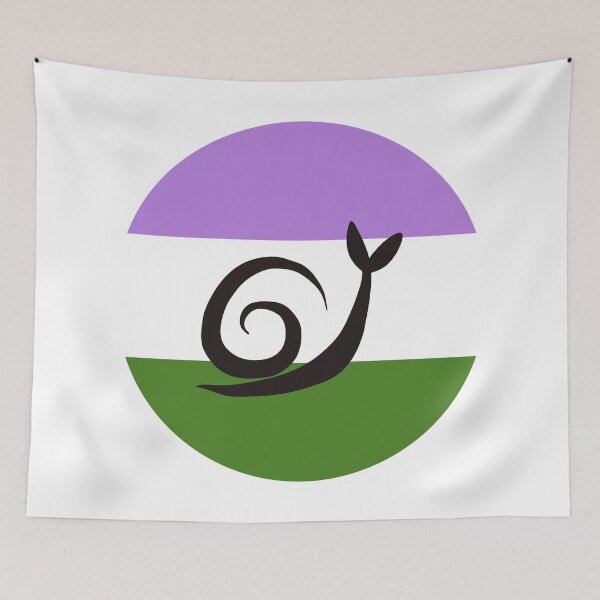 Item preview, Genderqueer Minimalist Pride Snail Logo designed and sold by PrideSnails.