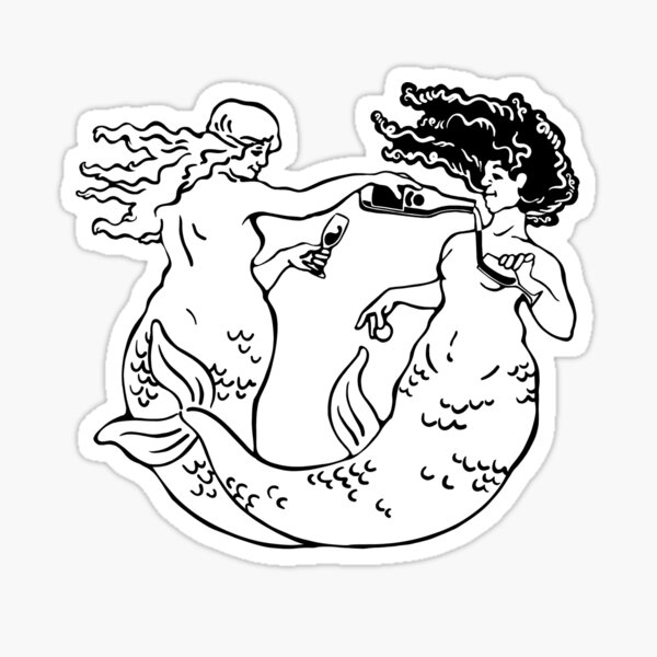 Happy Hour Mermaids Sticker