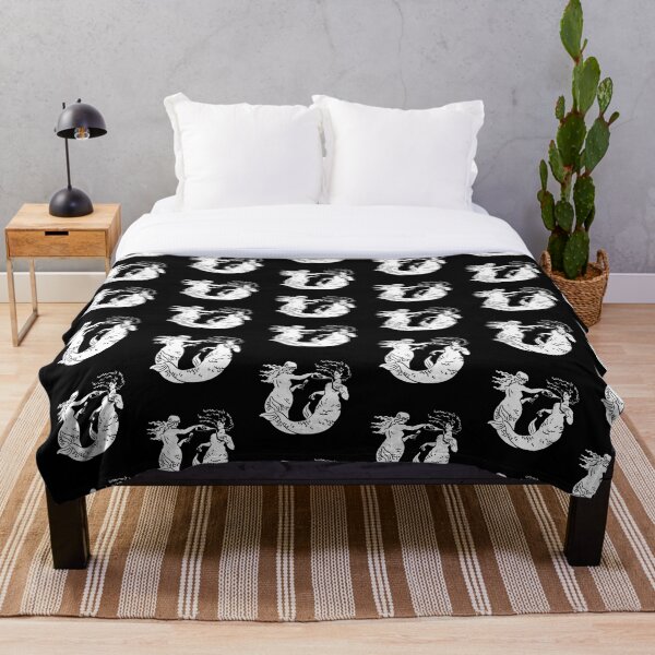 Happy Hour Mermaids Throw Blanket