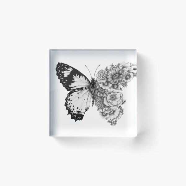 Butterfly in Bloom Acrylic Block